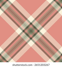 Elegant pink, green, and cream plaid pattern.  A sophisticated textile design ideal for fashion, home decor, or website backgrounds.