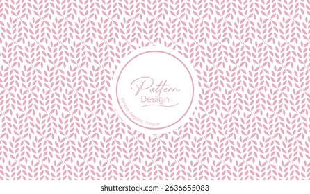 Elegant Pink Leafy Pattern for Invitations and Cards