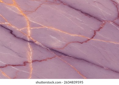 Elegant Pink Marble Texture. Natural Pink Stone Surface with Veins. Luxurious Marble Background with Gold Details. Abstract Pink Granite Pattern with Cracks