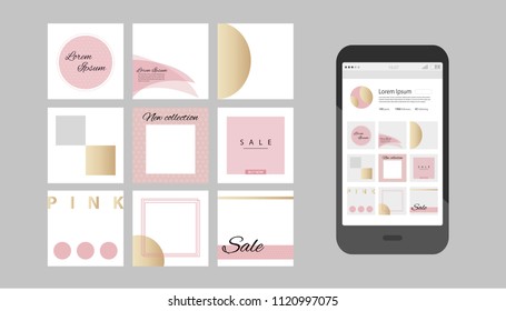 Elegant pink pattern for social networking