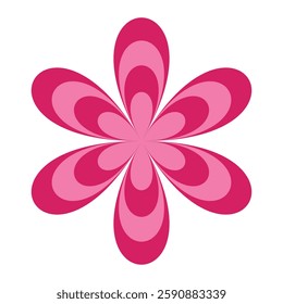 Elegant Pink and Red Petal Pattern Art | Floral Decorative Design
