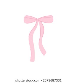 Elegant pink ribbon bow design perfect for festive decorations and gift wrapping