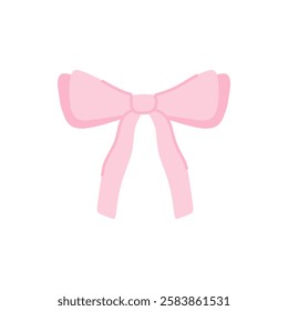 Elegant pink ribbon bow design perfect for festive decorations and gift wrapping