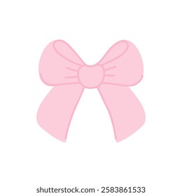 Elegant pink ribbon bow design perfect for festive decorations and gift wrapping