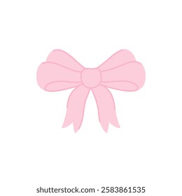 Elegant pink ribbon bow design perfect for festive decorations and gift wrapping