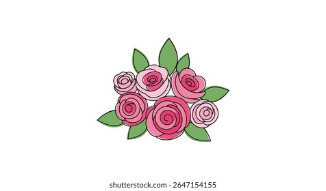 Elegante rosa rosa buquê para ocasiões especiais