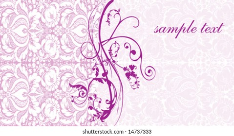 Elegant pink swirly background image