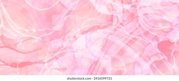 Elegant pink watercolor vector art background for cards, flyer, poster, banner and cover design. Hand drawn flower illustration for Valentines Day. Watercolor brush strokes. Rose. Flower backdrop.