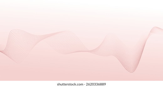 Elegant pink wave lines flow across a soft gradient background, creating a light, modern, and calming vector design perfect for tech, wellness, or abstract themes.