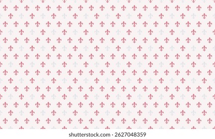 Elegant pink and white fleurdelis pattern.  Perfect for wallpaper, textile design, or romantic branding.
