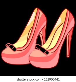 Elegant pink woman shoes 