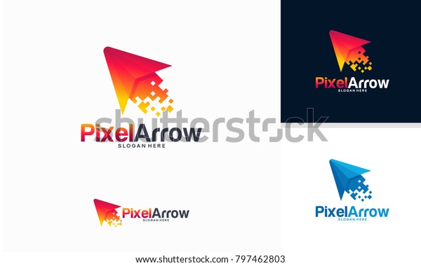 Elegant Pixel Arrow Logo Template Fast Stock Vector Royalty Free 797462803 - stock photo pixel heart with cursor arrow 10937775 roblox