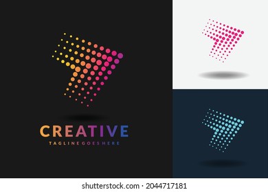 elegant Pixel Arrow logo template,Technology Logo designs template, Connecting logo symbol template