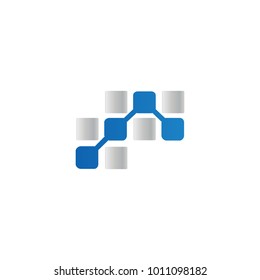 Elegant pixel logo design concept vector