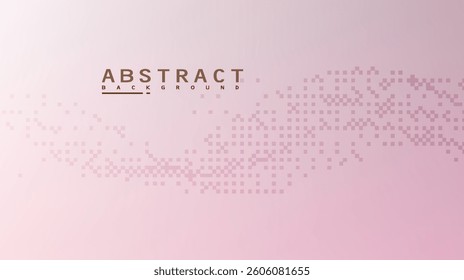 Elegant pixelated wave with gradient backdrop, evokes a sense of flowing transition and technological advancement with a delicate touch of softness and sophistication