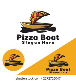 elegant Pizza boat art illustration
