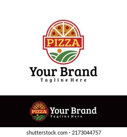 elegant Pizza village logo company