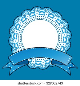 Elegant Placard with ribbon banner - copyspace 