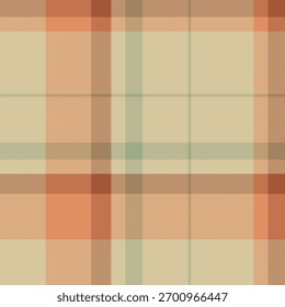 Elegantes kariertes Muster in beruhigenden Erdtönen. Ein klassisches Textildesign, perfekt für Hintergründe, Verpackungen oder Modeprojekte. Nahtlose, vielseitige Textur.