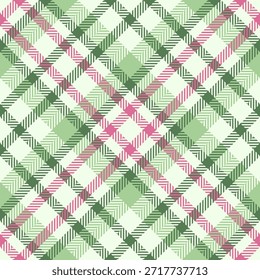 Elegant plaid pattern in green  rose. Seamless textile design, perfect for backgrounds, fabrics,  creative projects. Classic, stylish texture.