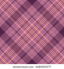 Elegant plaid pattern in mauve tones. Classic crisscross design, ideal for backgrounds, textiles, or sophisticated, vintageinspired projects. Versatile, timeless.