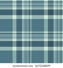 Elegant plaid pattern in muted blues and greens. Classic textile design suitable for backgrounds, apparel, or digital art, evoking comfort and style.