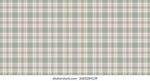 Elegant plaid pattern. Neutral shades of green and beige create a classic, versatile texture. Ideal for backgrounds, textiles, or digital designs with a refined touch.