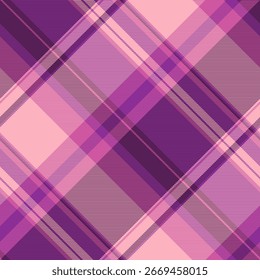 Elegantes kariertes Muster mit violetten und rosa Farbtönen. Schafft eine klassische und dennoch moderne Ästhetik. Perfekt für Hintergründe, Textilien und Designprojekte.