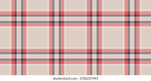 Elegante padrão xadrez com bege quente, vermelho coral e linhas sutis da marinha. Design intemporal para fundos, tecidos ou adicionar um toque de sofisticação a qualquer projeto.
