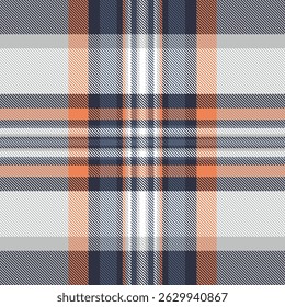 Elegant plaid textile pattern in soft coral, gray, and navy.  Perfect for apparel, home decor, or website backgrounds.