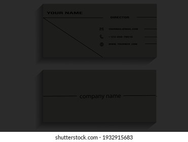 Elegant plain card background with text for personal information and logos for business cards, visiting cards, banners