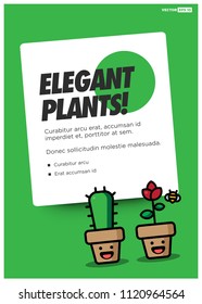 Elegant Plants Show Poster with Text Template for Details