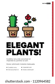 Elegant Plants Show Poster with Text Template for Details