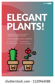 Elegant Plants Show Poster with Text Template for Details