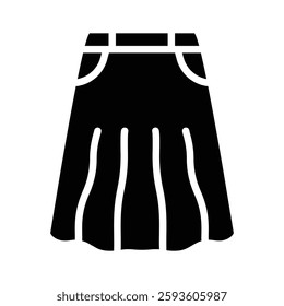 Elegant pleated skirt, versatile for casual and formal wear