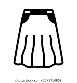 Elegant pleated skirt, versatile for casual and formal wear