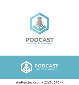 Elegant Podcast Logo Design Vector Graphic