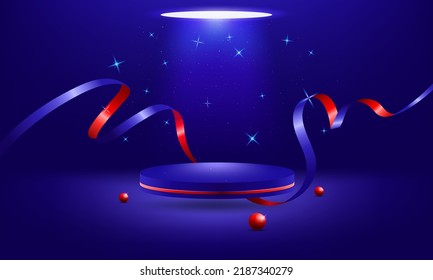 elegant podium with light effect for show your product