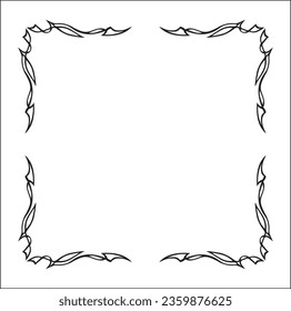 Elegante borde ornamental blanco y negro monocromo para tarjetas de felicitación, banners, invitaciones. Marco vectorial para todos los tamaños y formatos. Ilustración vectorial aislada.