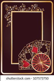 Elegant poker background, vector illustration