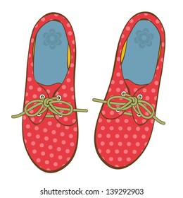 Elegant polka dot shoes for girl or young adult