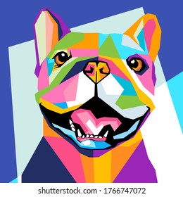 elegant pop art portrait of dog fit for wall decoration of your home