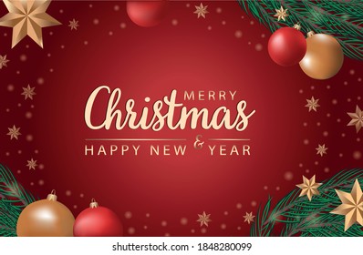 Merry Christmas Background Christmas Element Red Stock Vector (Royalty ...