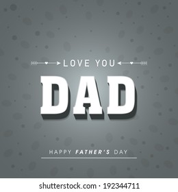Elegant poster, banner or flyer design with text Love You Day on grey background. 