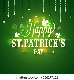 Elegant poster, banner or flyer for Happy St. Patrick's Day celebration.