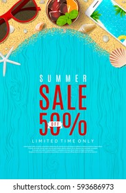 Elegant poster for summer sale