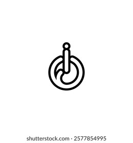Elegant IF Power button Letter Logo Design for Business Identity