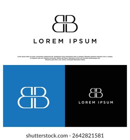 Elegant and powerful BB logo in minimalist style, suitable for high-end, innovative, or tech-driven brands.