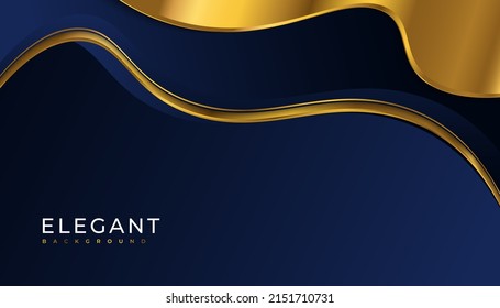 Elegante fondo azul y dorado premium. Fondo de Lujo para Premio, Nominación, Ceremonia, Invitación Formal o Diseño de Certificado