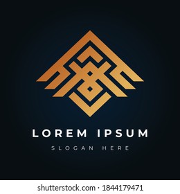 Elegant and Premium brand identity A letter business logotype. Golden A letter minimal logo icon design template vector.